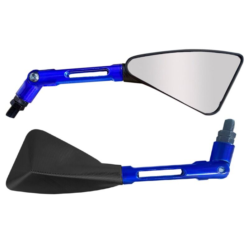 Retrovisor Arrow Capa Preto Brilhante Haste de Alumínio Azul Universal DIR/ESQ
