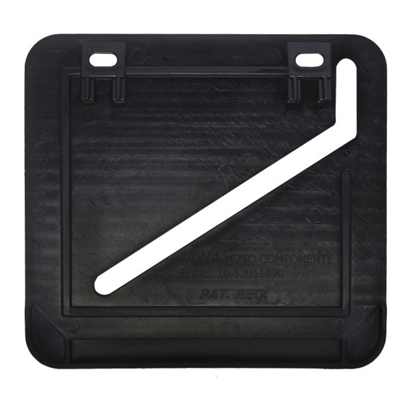 Suporte  de Placa Inteiro de Polipropileno Preto (Grande) com Kit 