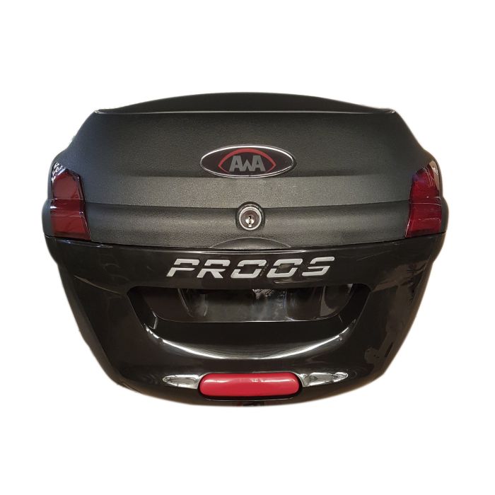 BAULETO AWA MODELO PROOS 34 LITROS PRETO BRILHANTE