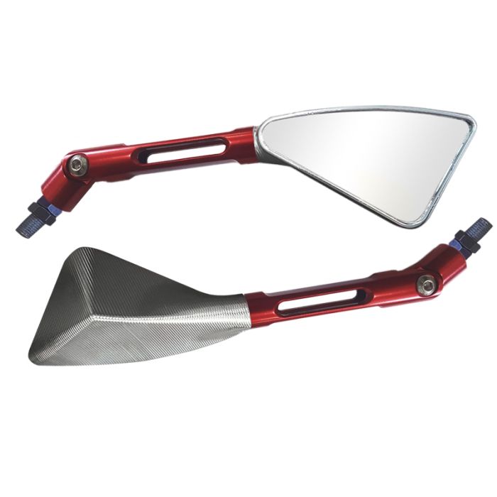 RET. ARROW CAPA CROMADA HASTE DE ALUMINIO VERMELHA UNIVERSAL DIR/ESQ