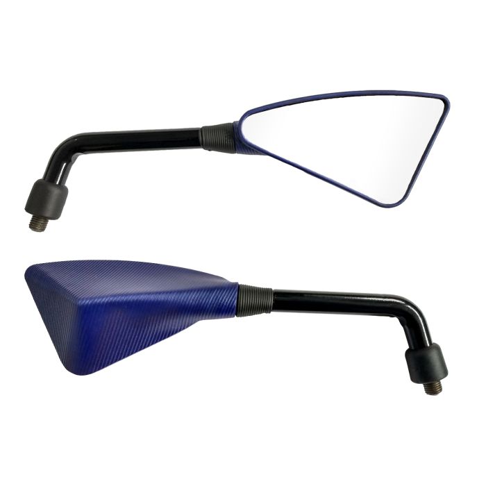 RETROVISOR ARROW CAPA AZUL HASTE DE ACO PRETA ARTICULADO ESFERICO ROSCA YAMAHA DIR/ESQ